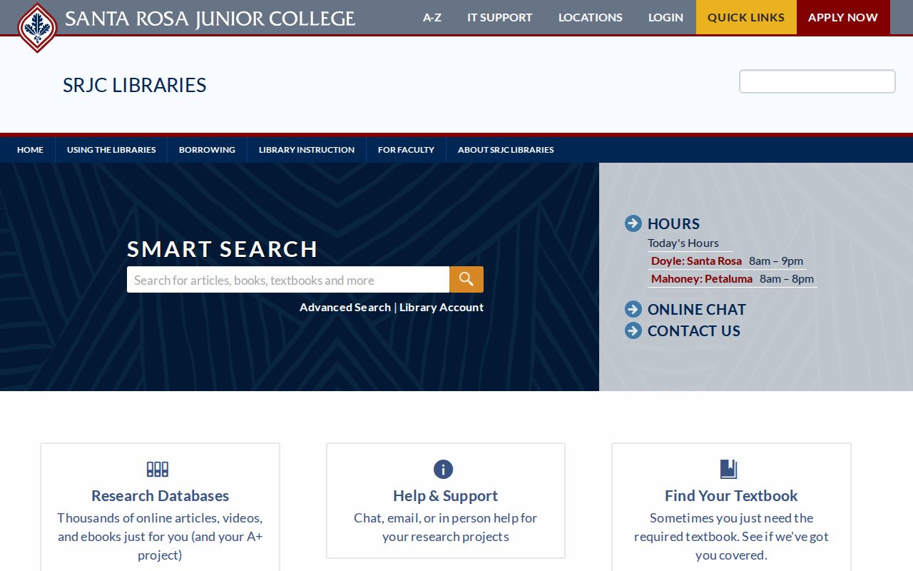 Sonoma County previous residents Santa Rosa Junior College libraries