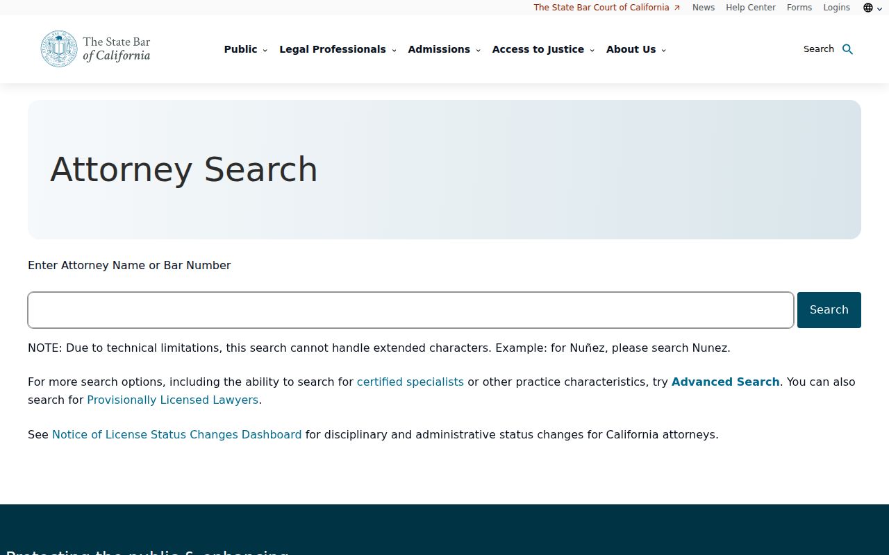 Sonoma County resident lookup California attorney license search